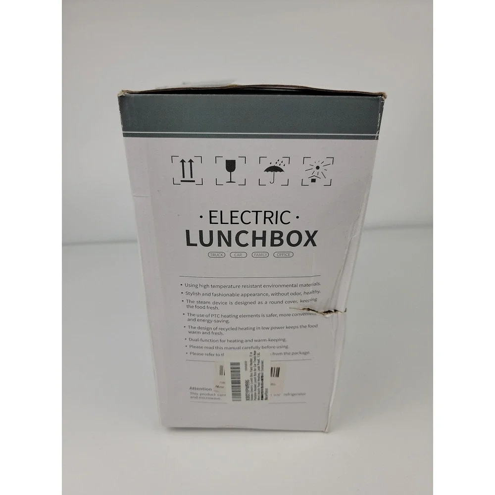 Electric Lunch Box 60W Portable Food Warmer 12V 24V 110V 1.5L for Car Truck Offi
